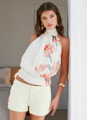 Kammy Low Rise Shorts - Butter Relaxed Wear Low Profile Comfy Style Kammy Low Rise Shorts - Butter