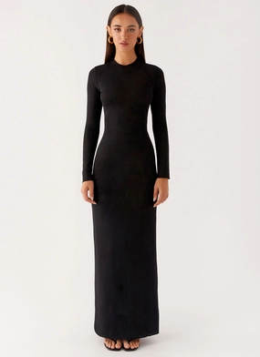 Kamora Maxi Dress - Black Tailored Elegance Kamora Maxi Dress - Black Coastal Chic Mature Glam