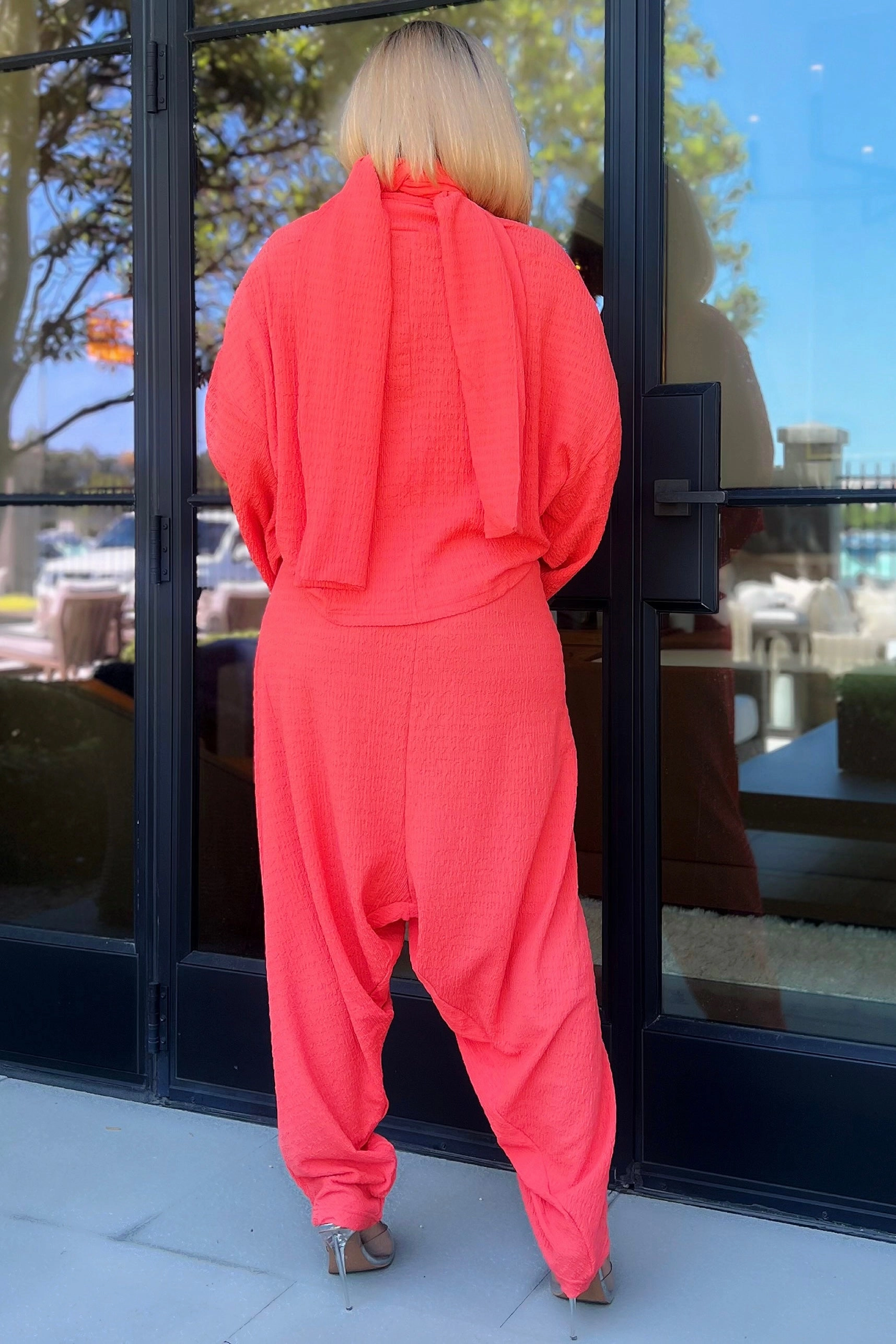 Comfort Style Bi Stretch Fabric Karan Cozy Knit Three Piece Luxury Loungewear Set