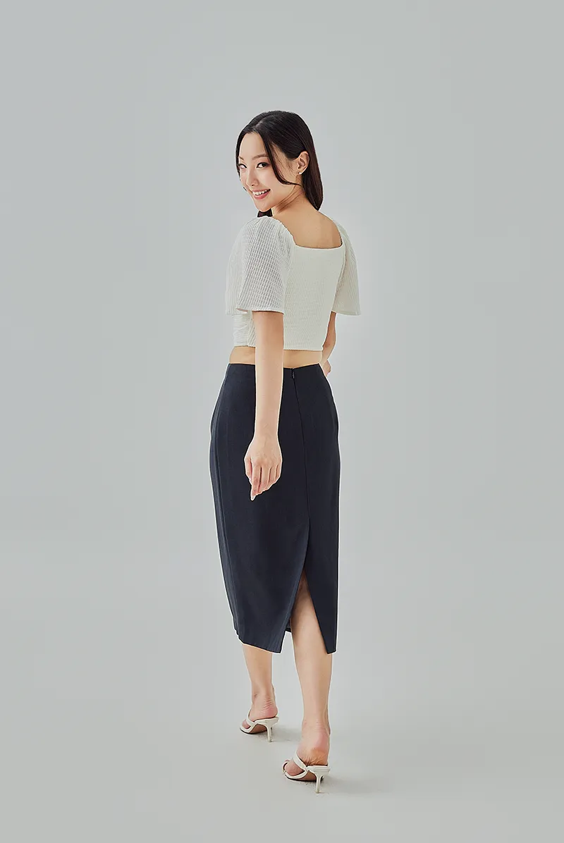 Kathryn Drawstring Scrunch Top