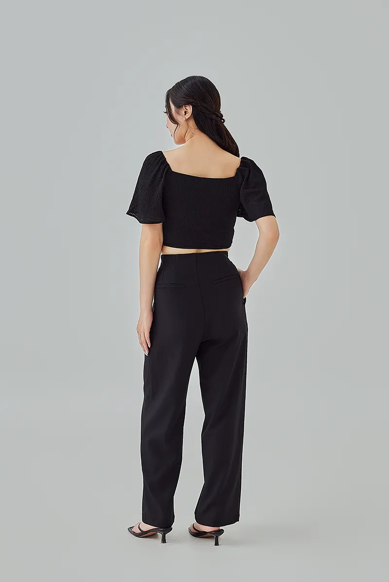 Kathryn Drawstring Scrunch Top