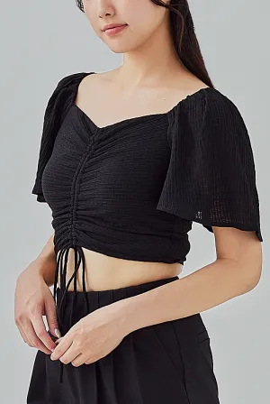 Kathryn Drawstring Scrunch Top