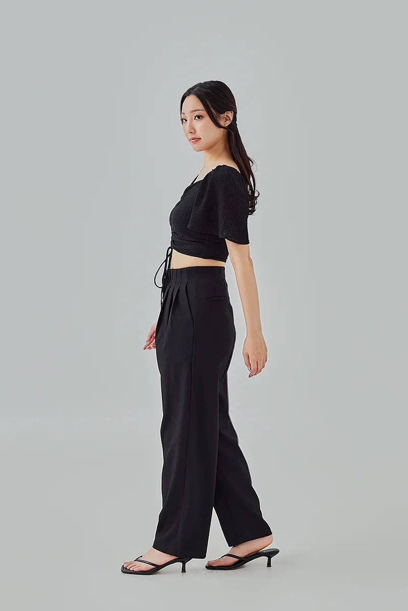 Kathryn Drawstring Scrunch Top