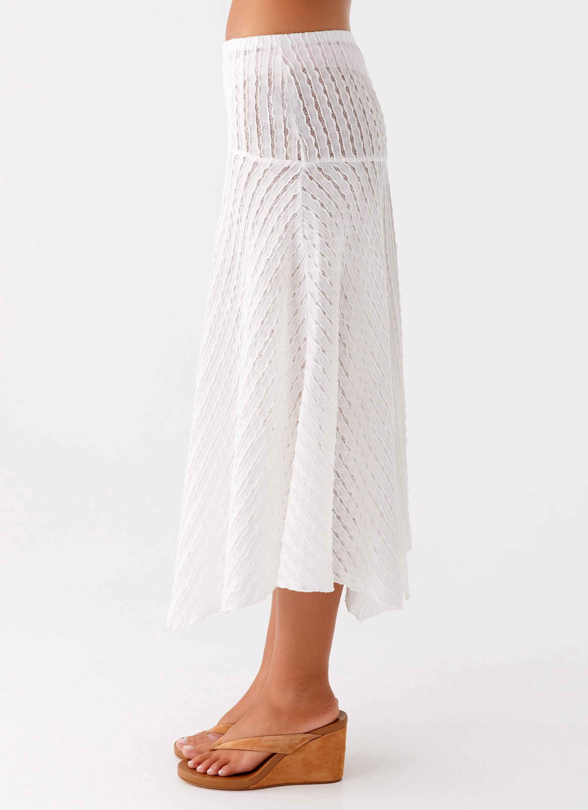 Katta Midi Skirt - Ivory Ultra Soft Inner Layer