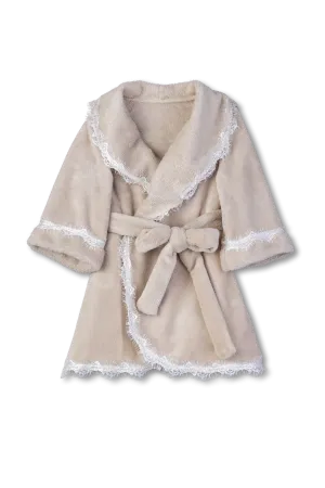 KAYLA - GIRLS' BEIGE BATHROBE