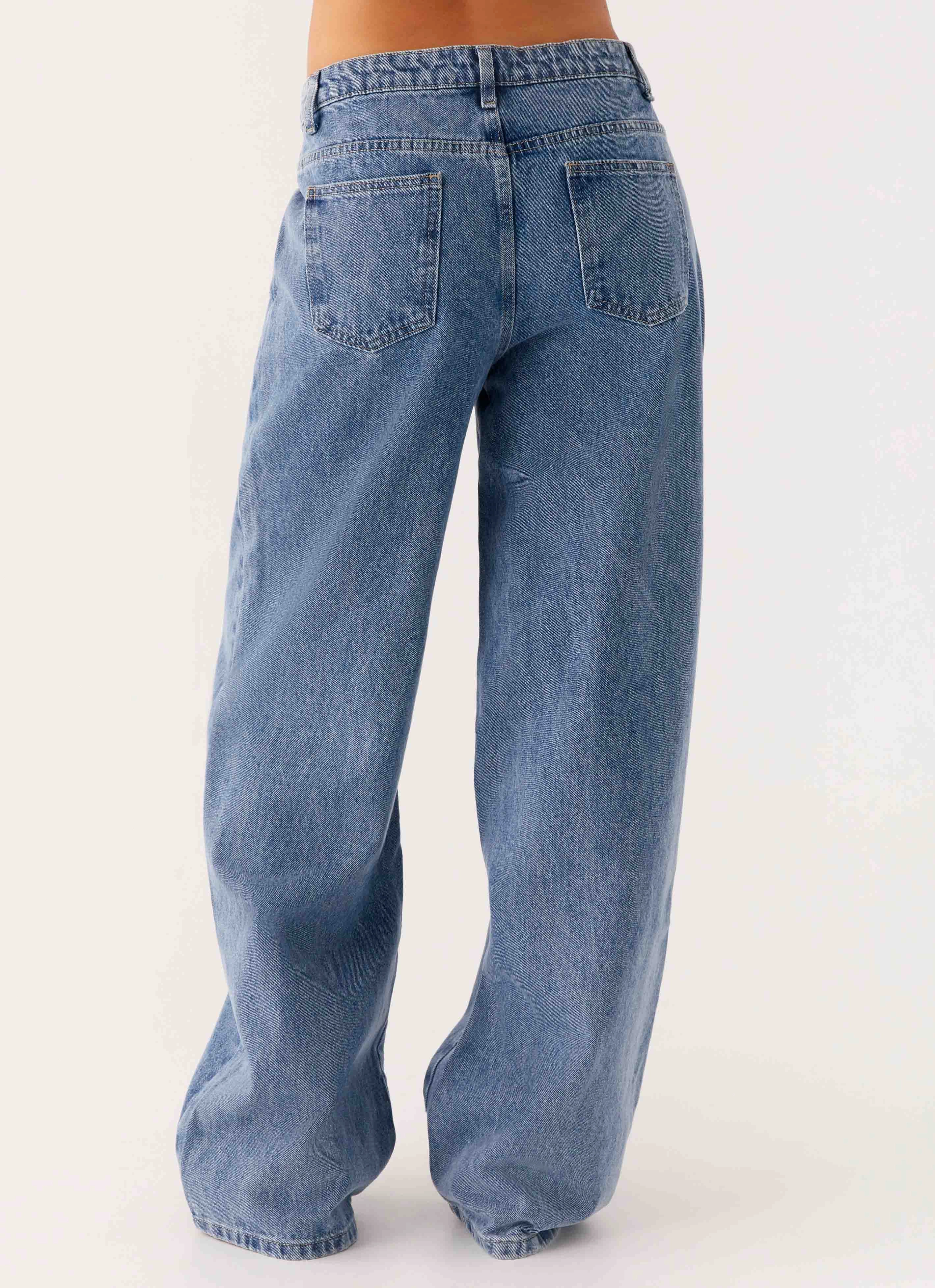 SecureClosureSystem Keanna Low Rise Denim Jeans - Blue Denim