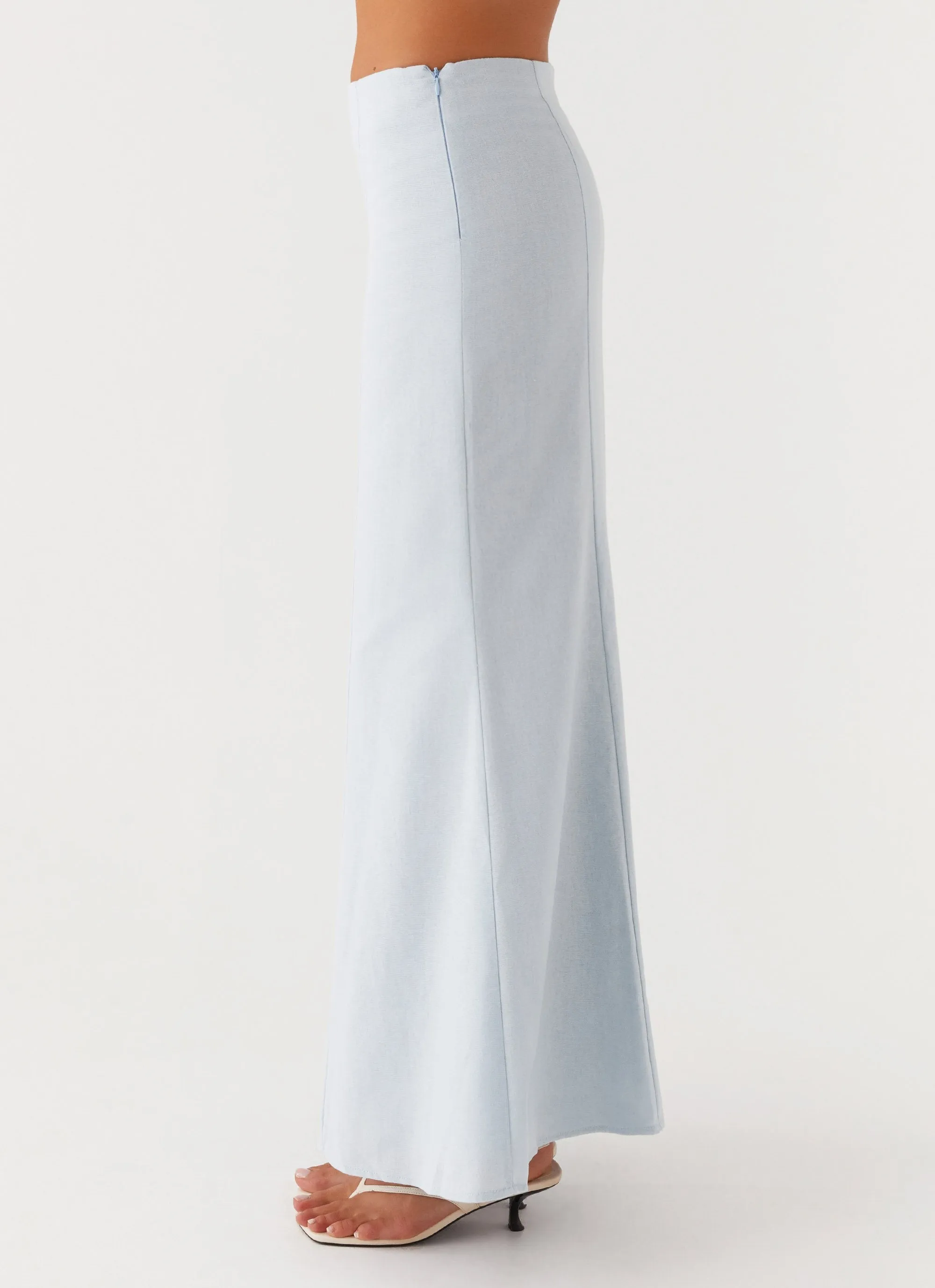 SturdyBeltLoops Keep Moving Maxi Skirt - Blue