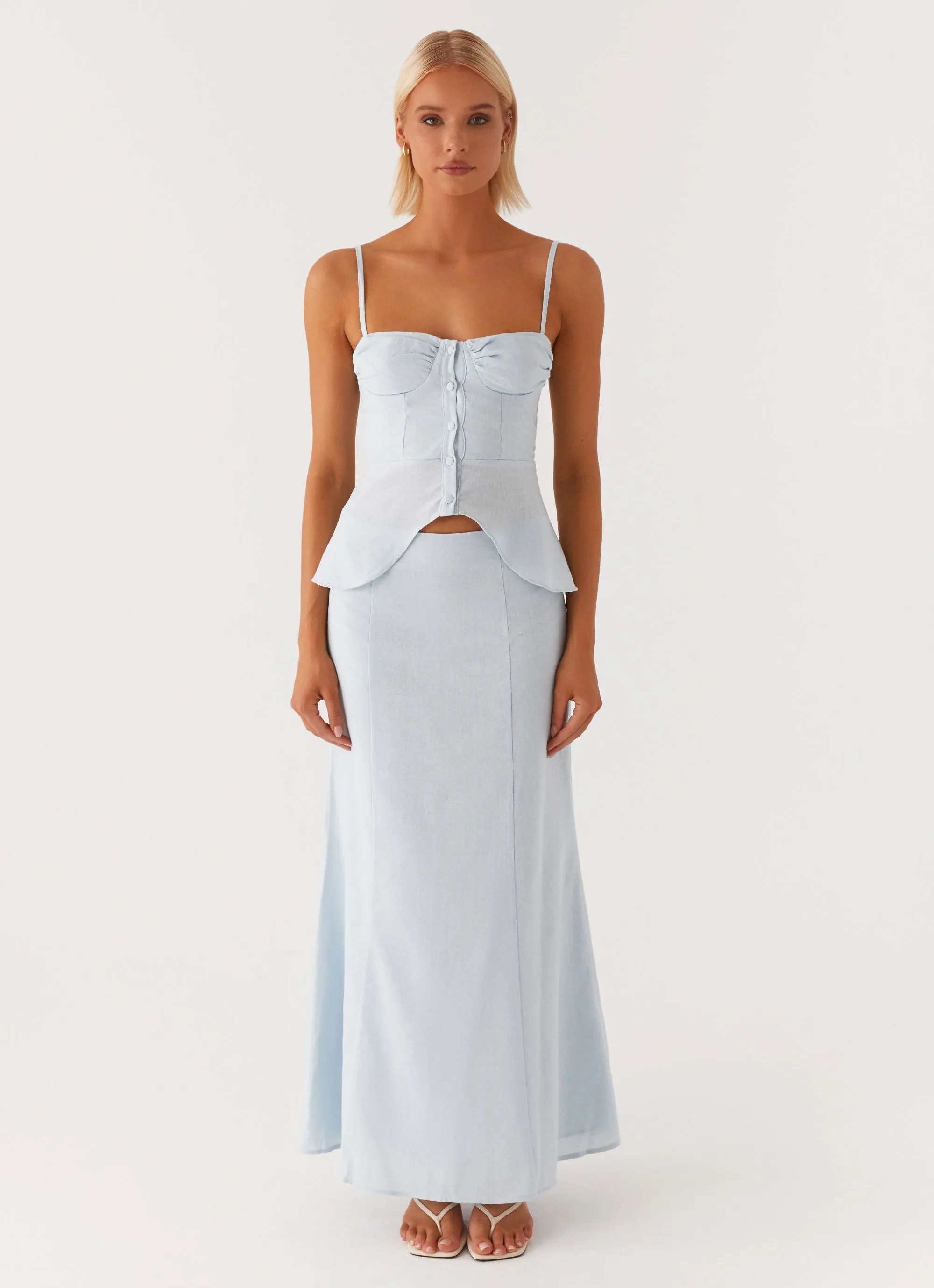 Keep Moving Maxi Skirt - Blue Breathable Comfort Fit Performance Gear
