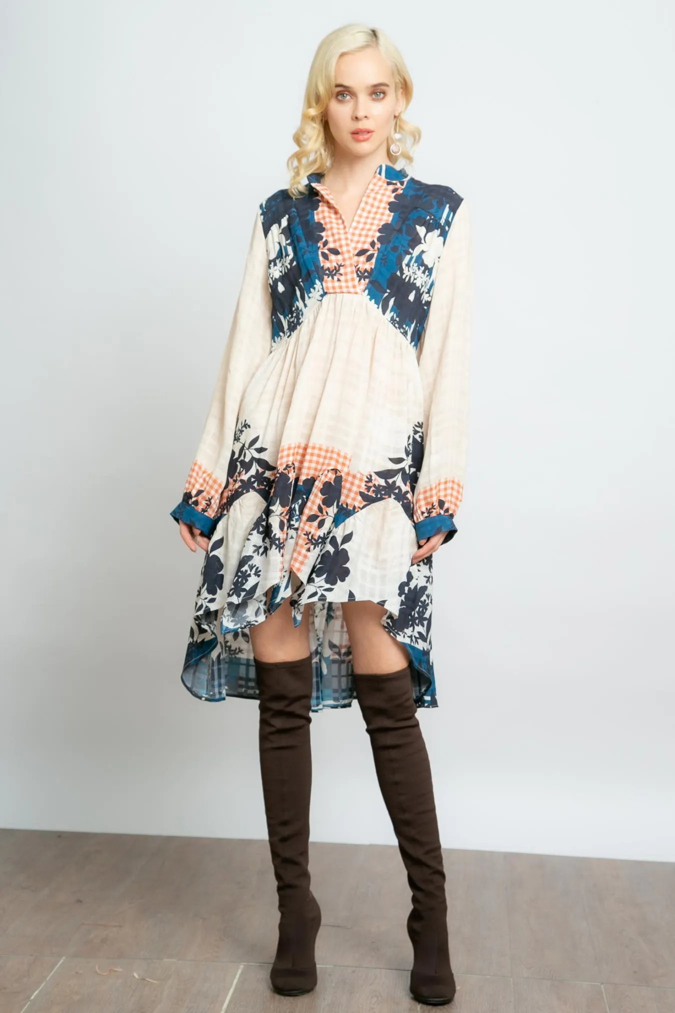 Lounge Style Shore Time Kent Dress - Sahara Plaid