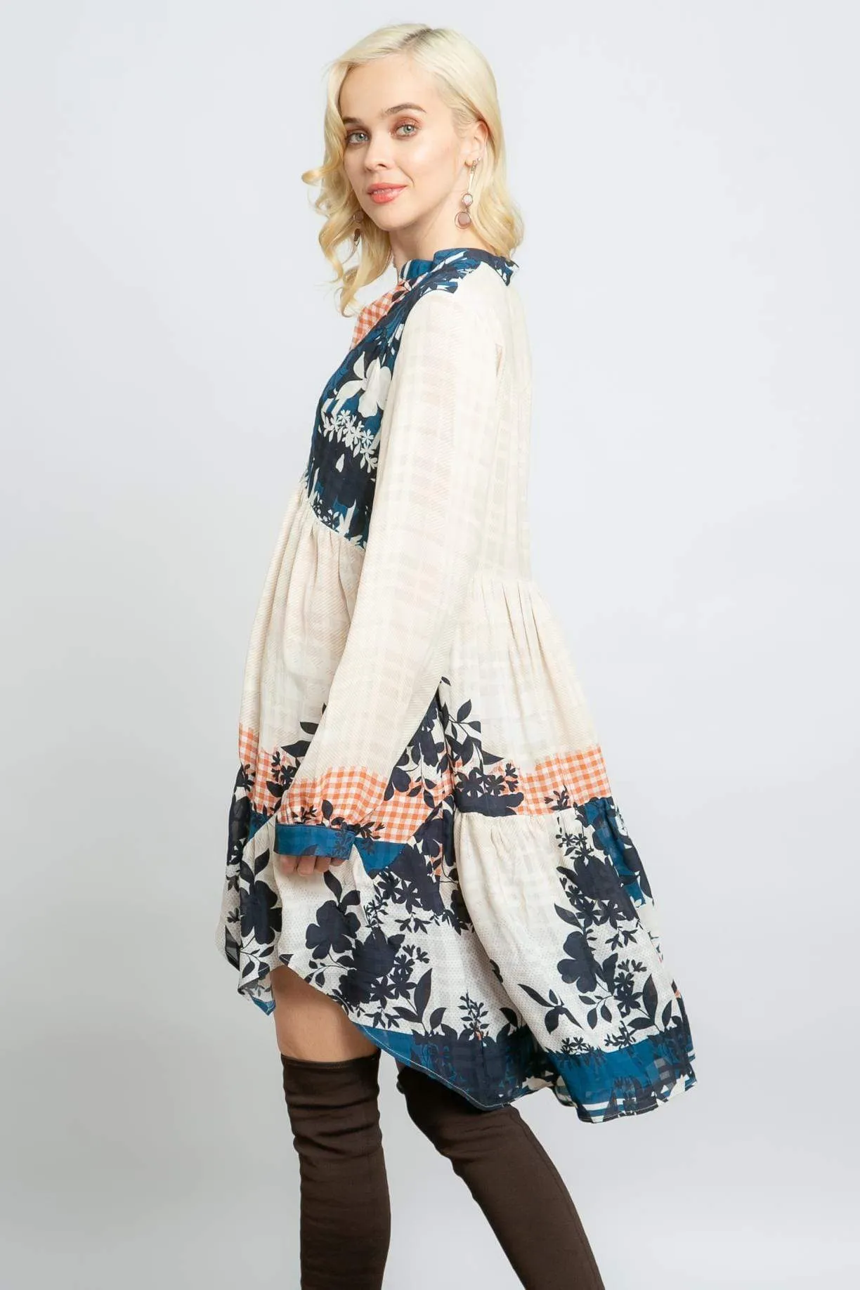 Kent Dress - Sahara Plaid Lightweight and Breezy