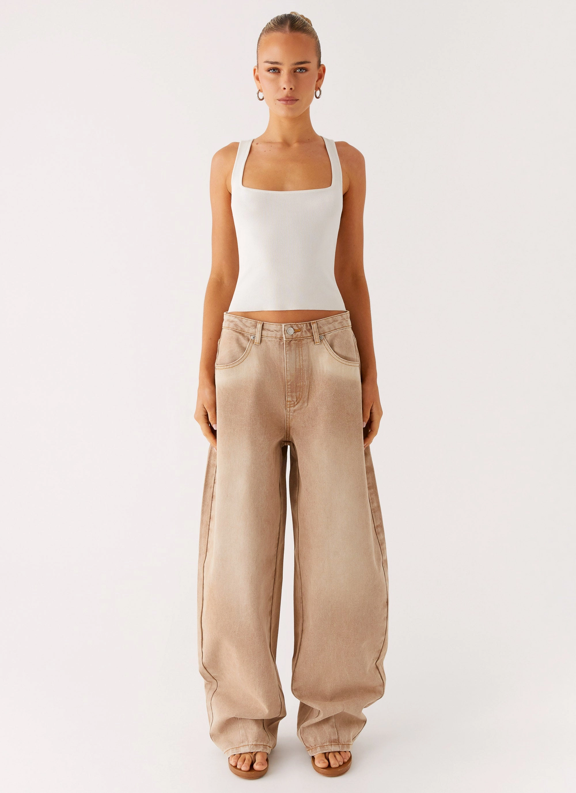 Breathable activewear Khalil Baggy Jeans - Tan