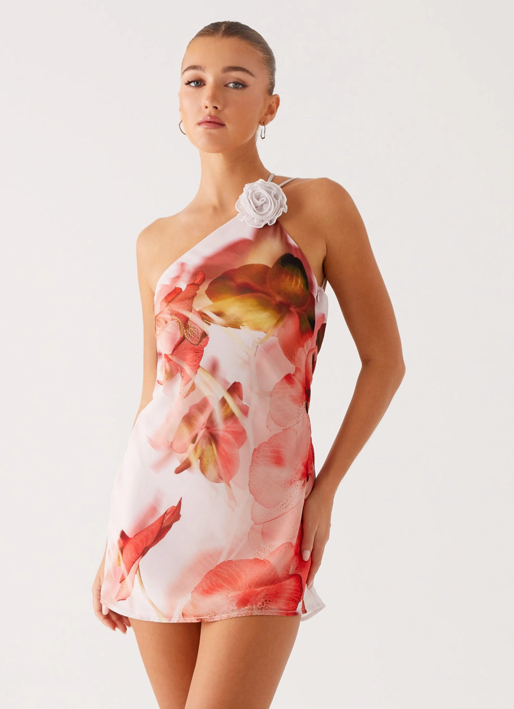 Art-Gallery Clean Finish Kia Mini Dress - Peach Rose