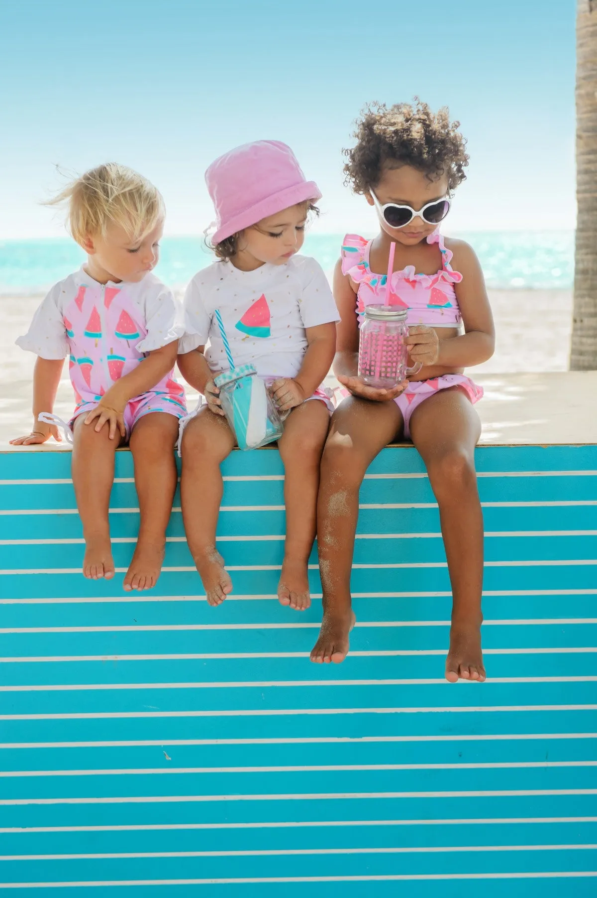 Kids Swimsuit Snapper Rock Watermelon Ruffle