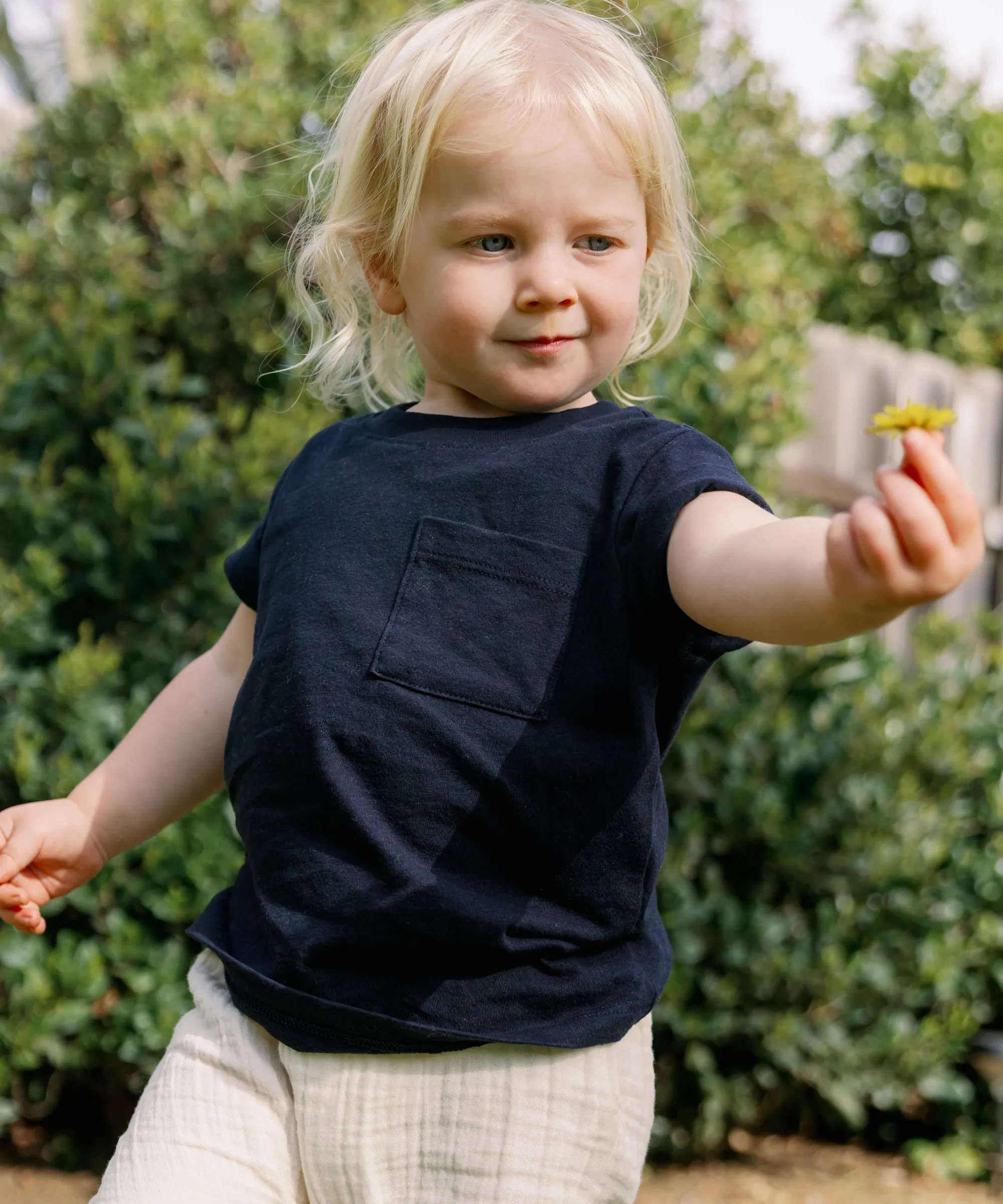 Kids' Vintage Pocket Tee BreathableMeshInsert TurtleneckDesign