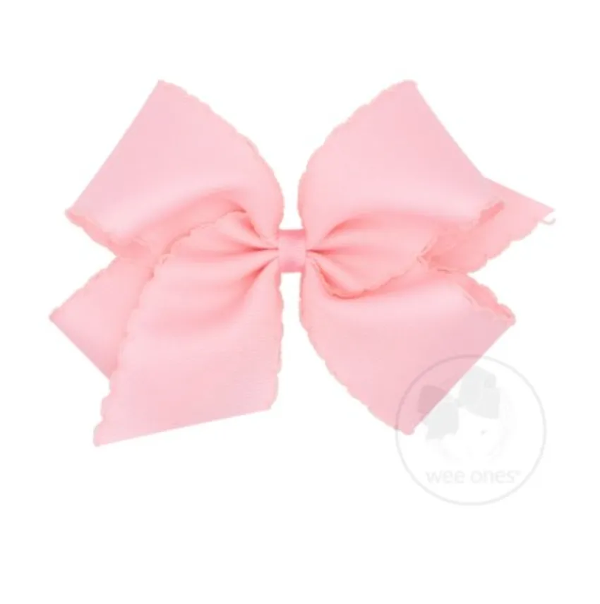 King Monotone Moonstitch Bow, Light Pink
