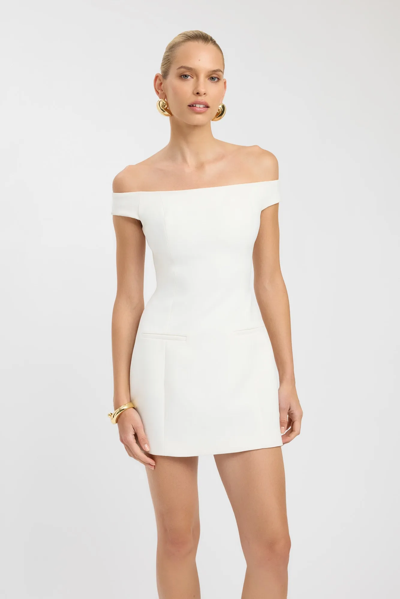 Trendy And Comfortable Semi Casual Alto Off Shoulder Mini Dress