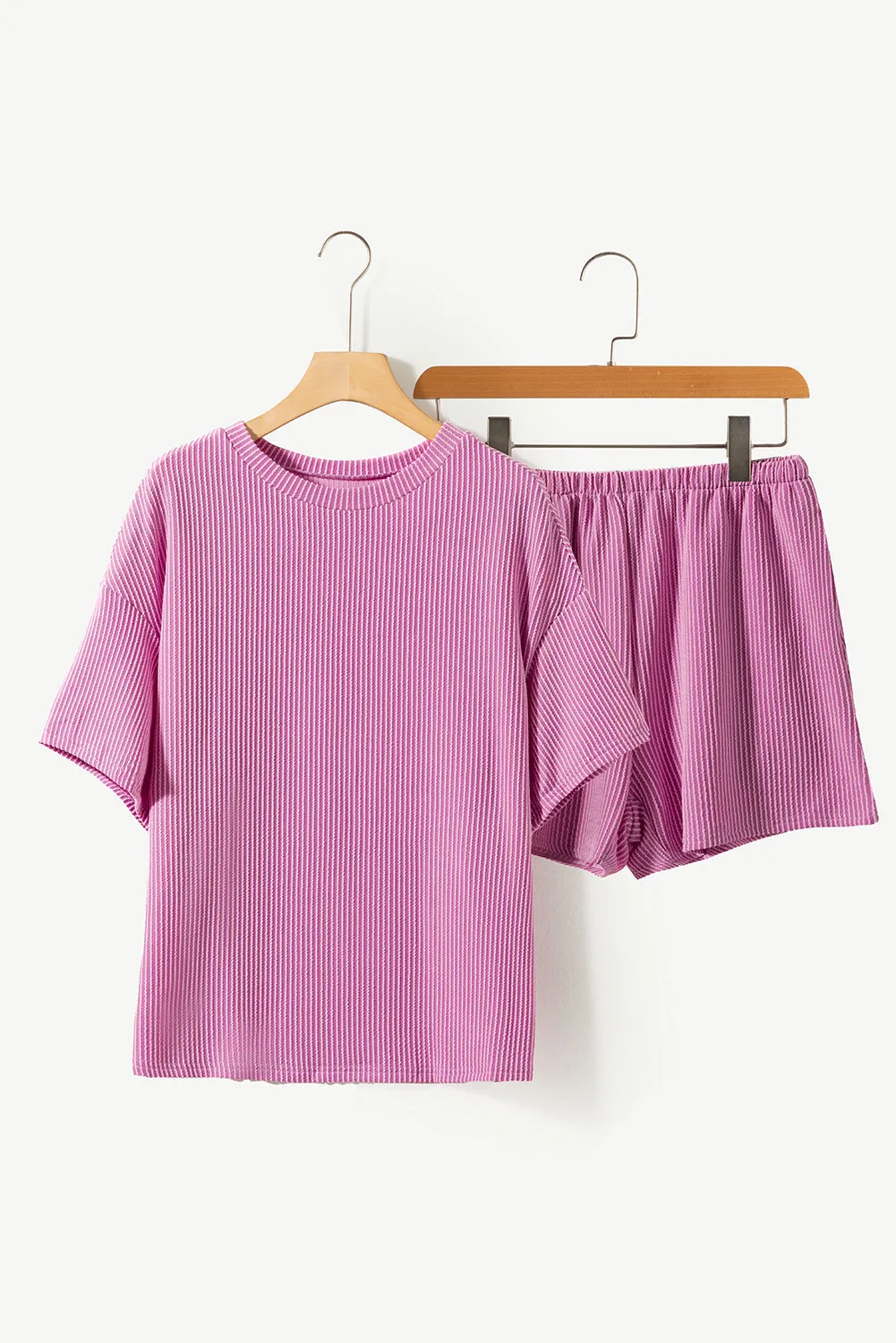 Knit Loose Fit Tee and Shorts Set