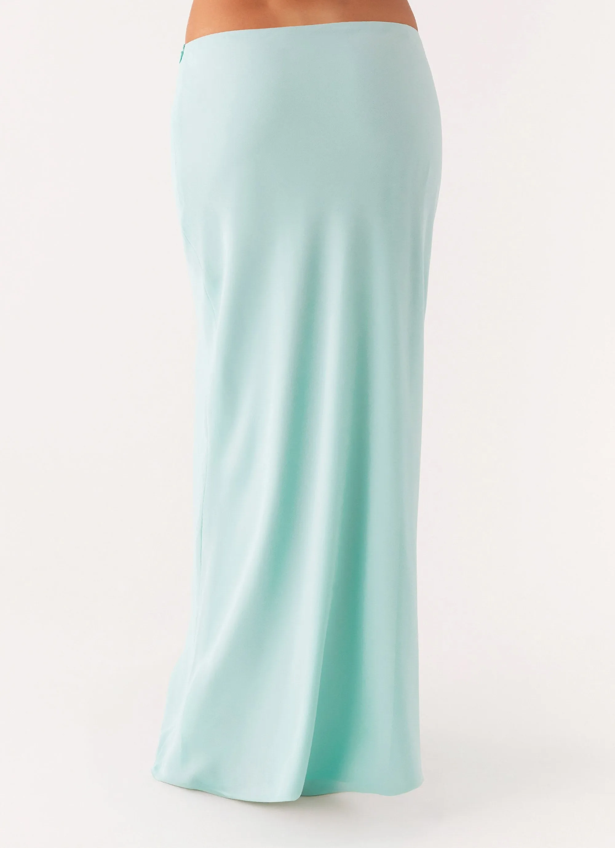 Sleek Comfort DurablePolyester Another Life Chiffon Maxi Skirt - Pale Blue