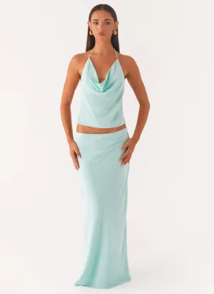 Knit Ventilation Zones Another Life Chiffon Maxi Skirt - Pale Blue Another Life Chiffon Maxi Skirt - Pale Blue Sport Fit