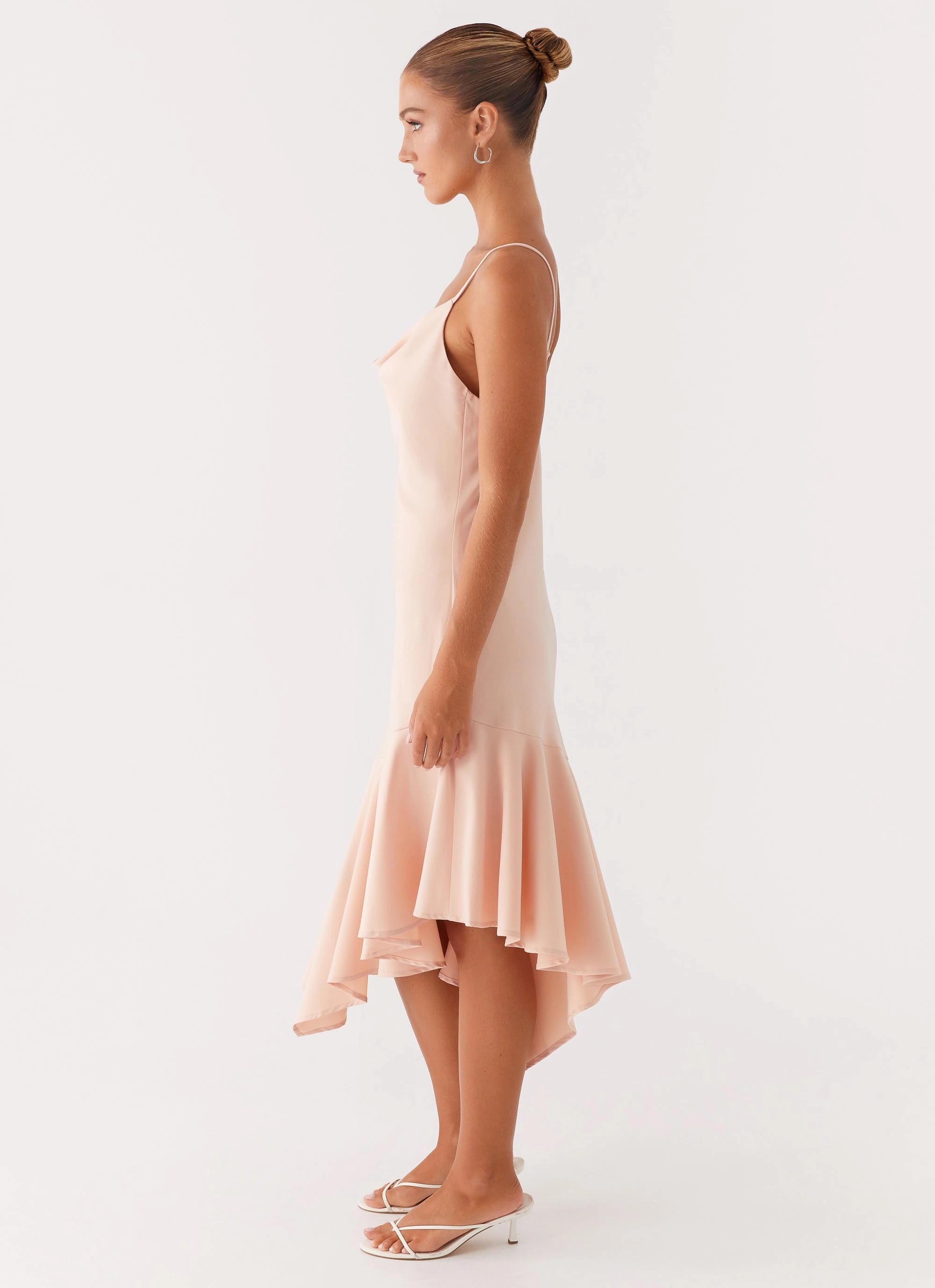 Textured Look Fresh Fit Korby Midi Dress - Pink
