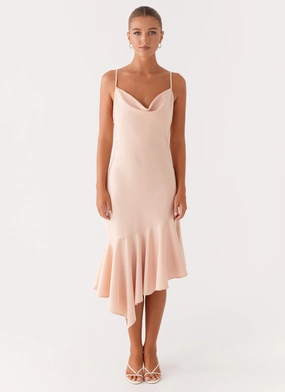 Korby Midi Dress - Pink Statement Dress Korby Midi Dress - Pink Balanced Tone