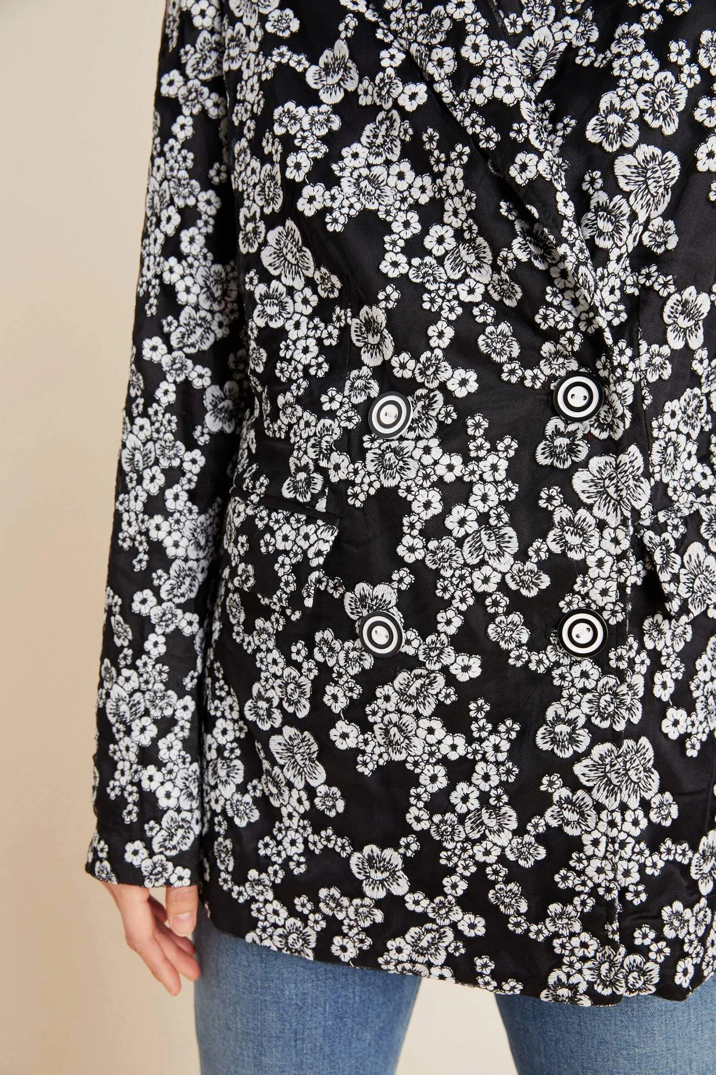 Kylie Floral Blazer Streetwear vibe Heavy Duty Zippers