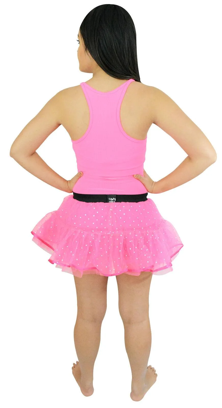 Labreeze Ladies Pink Sequin Tutu Skirt Elasticated Waist Hen Night Fancy dress