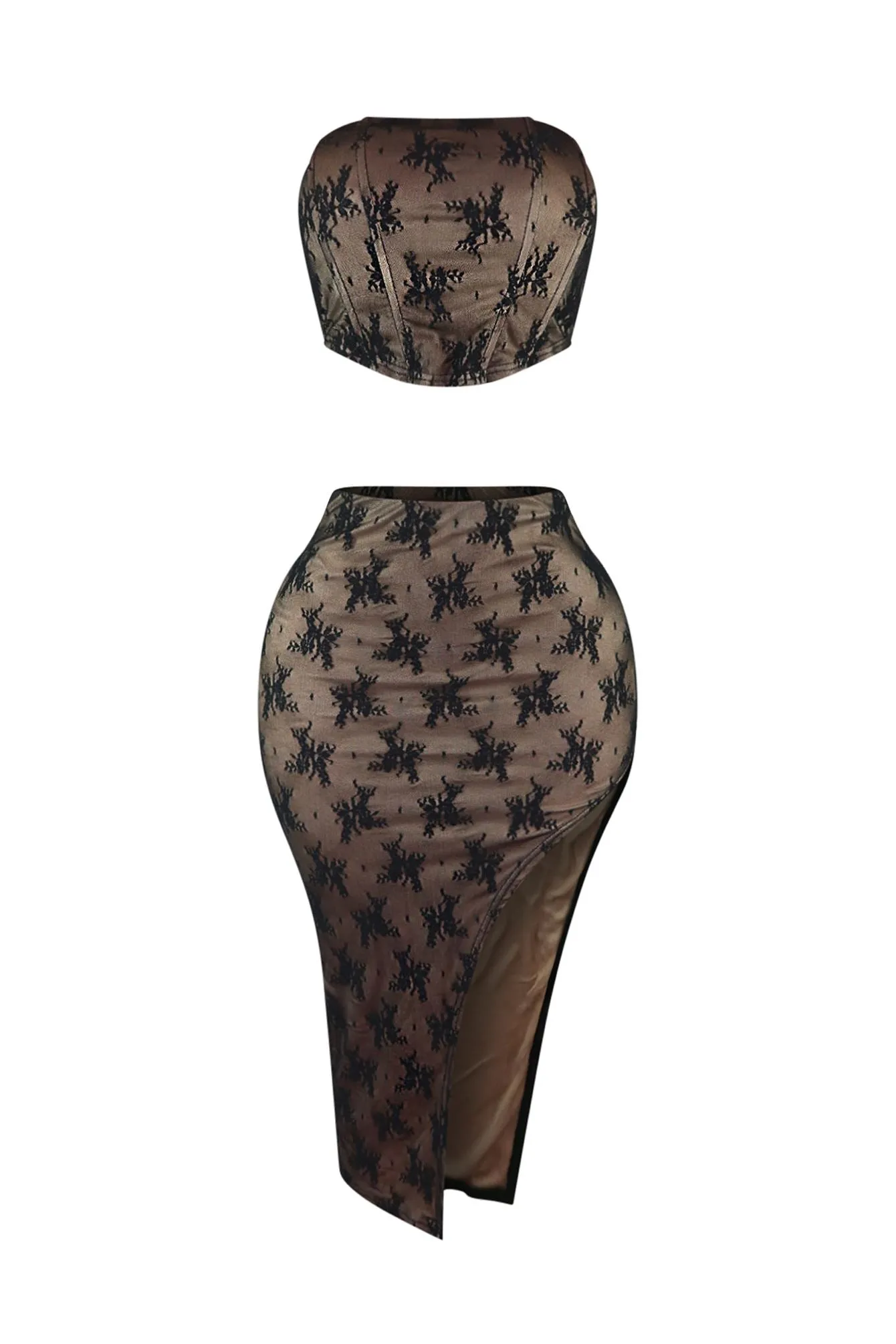 Lace Baby Corset Top & Skirt SET