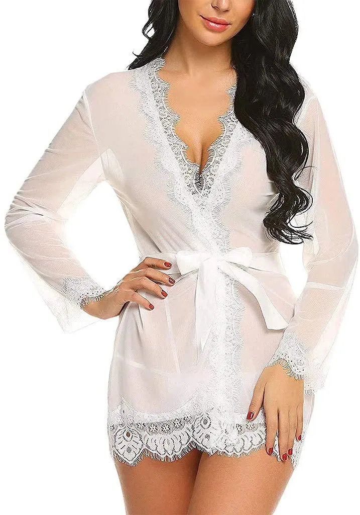 Lace Babydoll Mesh Sheer Nightgown