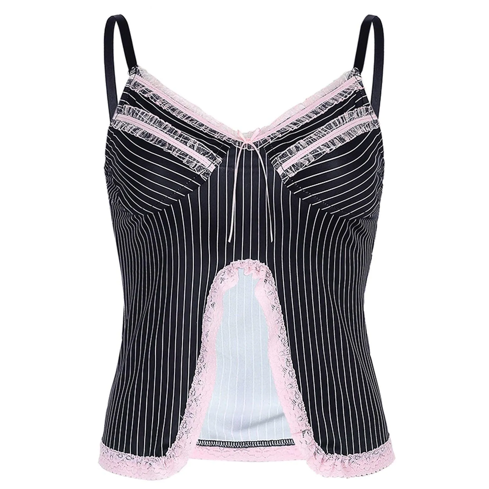 Lace Bow Aesthetic Crop Top