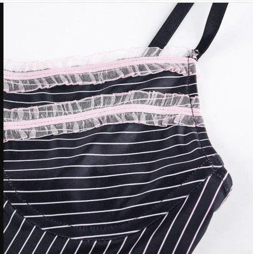 Lace Bow Aesthetic Crop Top