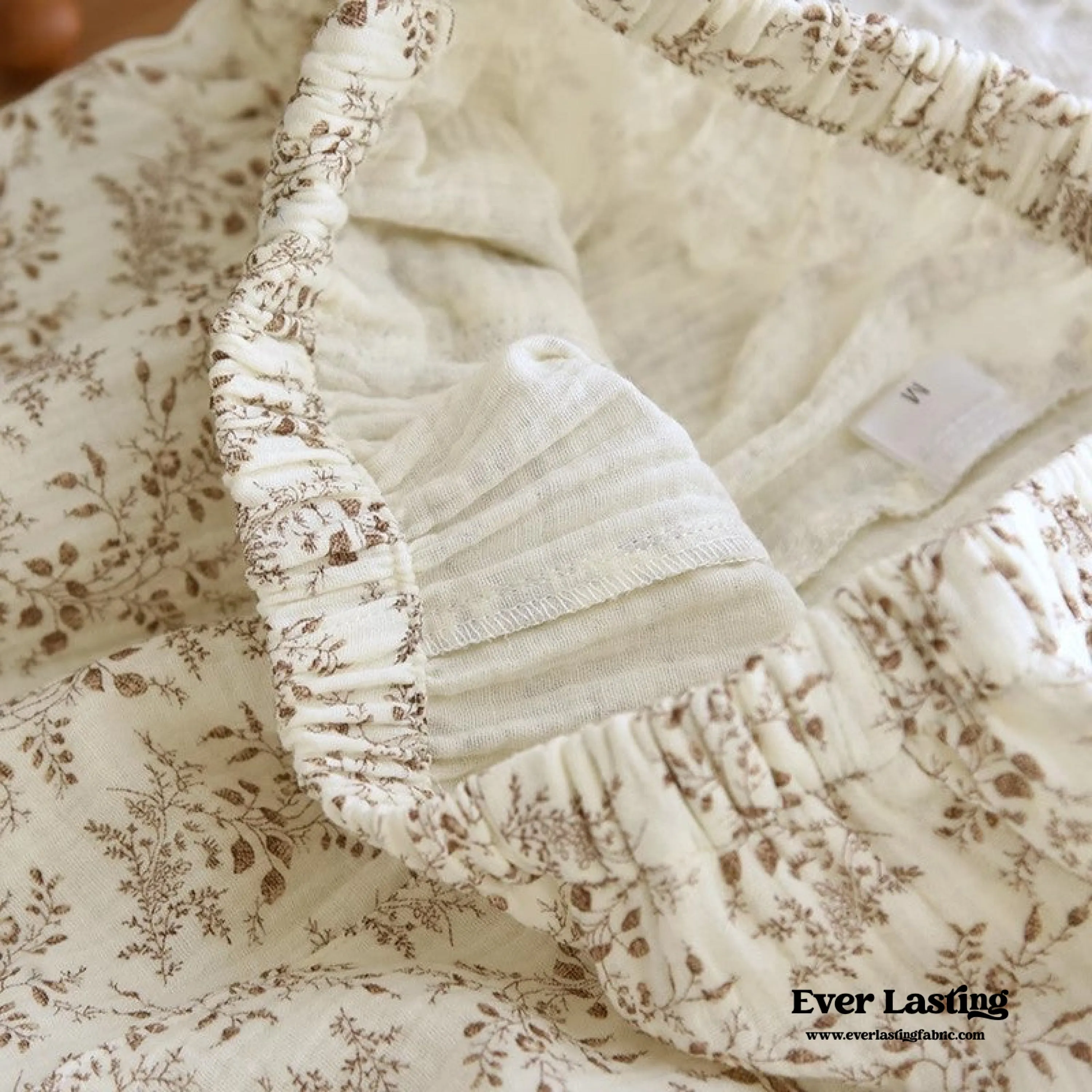 Lace Collar Long Sleeve and Long Pants Cotton Pajamas Set