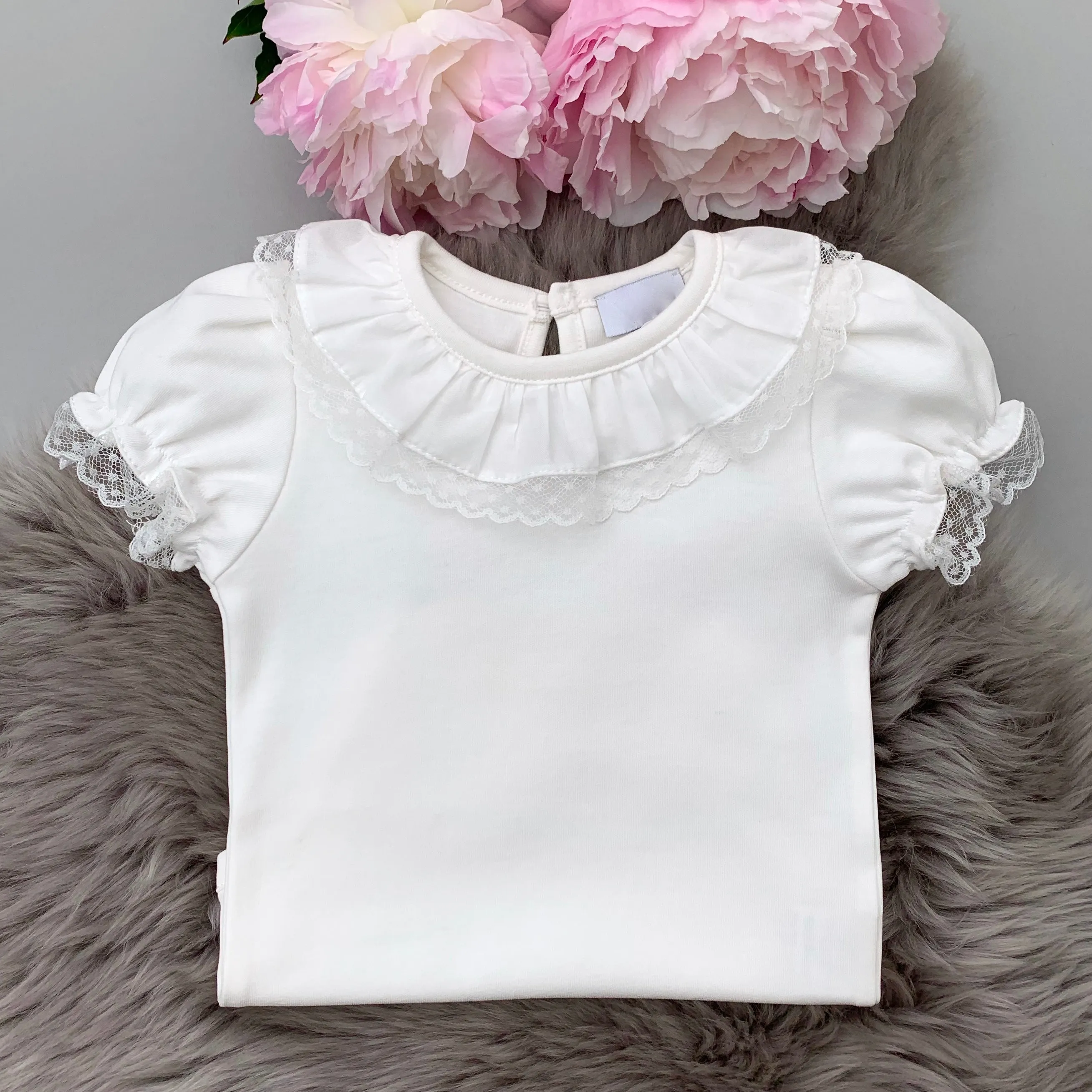 Lace Edge Collar Bodysuit - Ivory (3M)