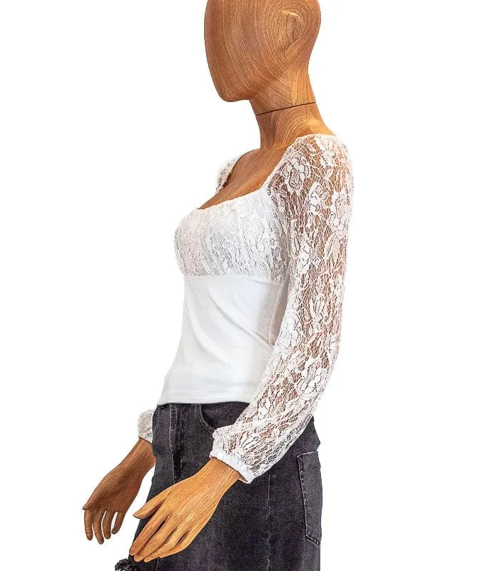 Lace Sleeve Blouse