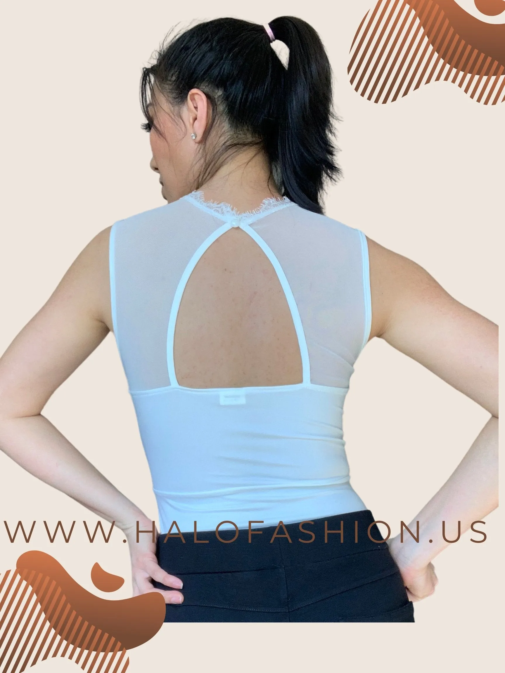 Lace Tops Bodysuit