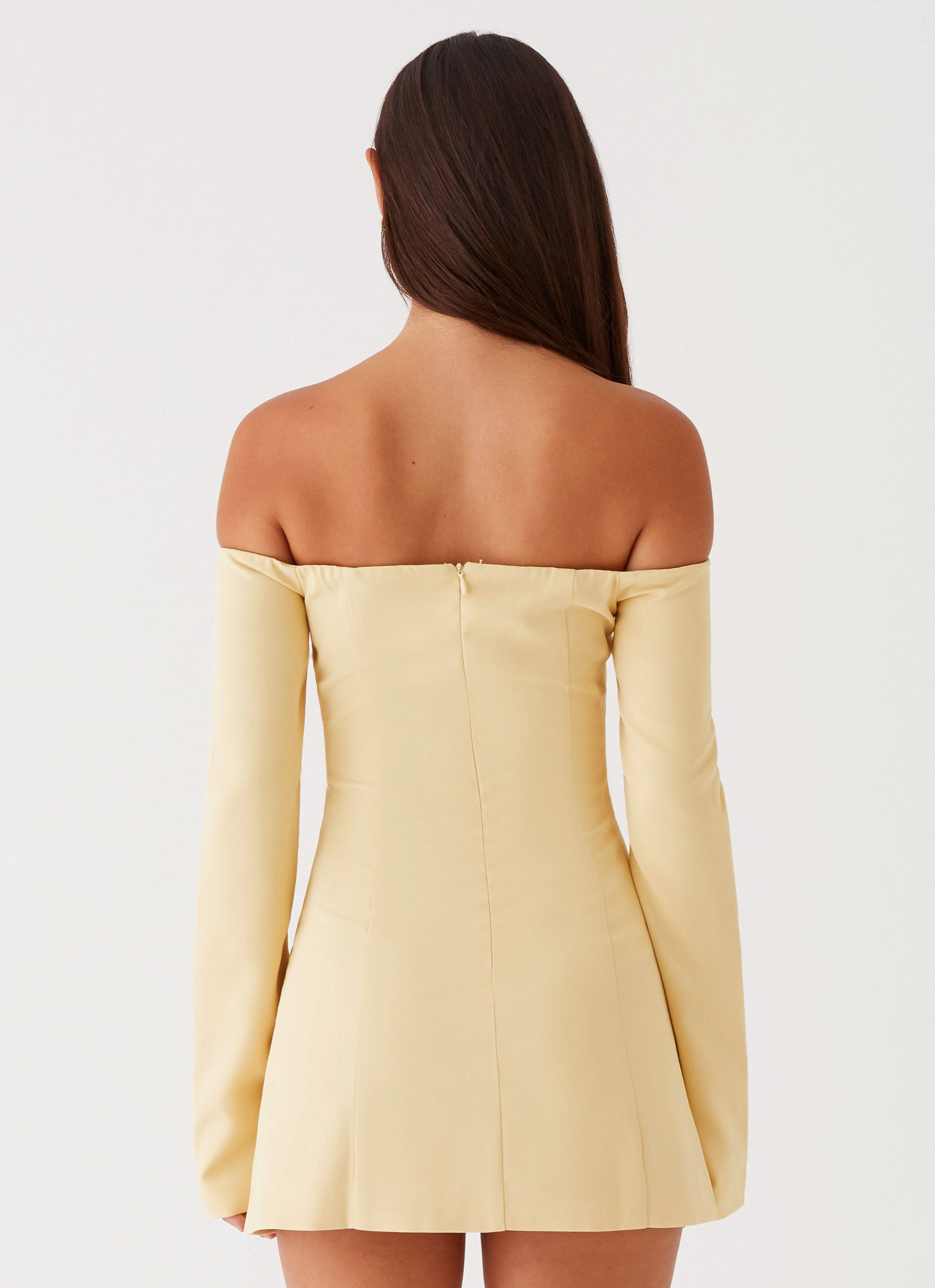 Dominique Blazer Mini Dress - Yellow Cozy Tones