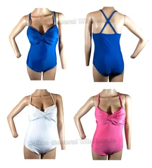 Ladies Solid Color 1 PC Swimsuits Wholesale