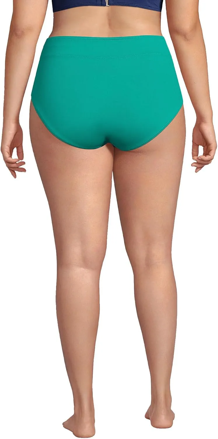 Lands' End Women's Tummy Control High Waisted Bikini Bottoms