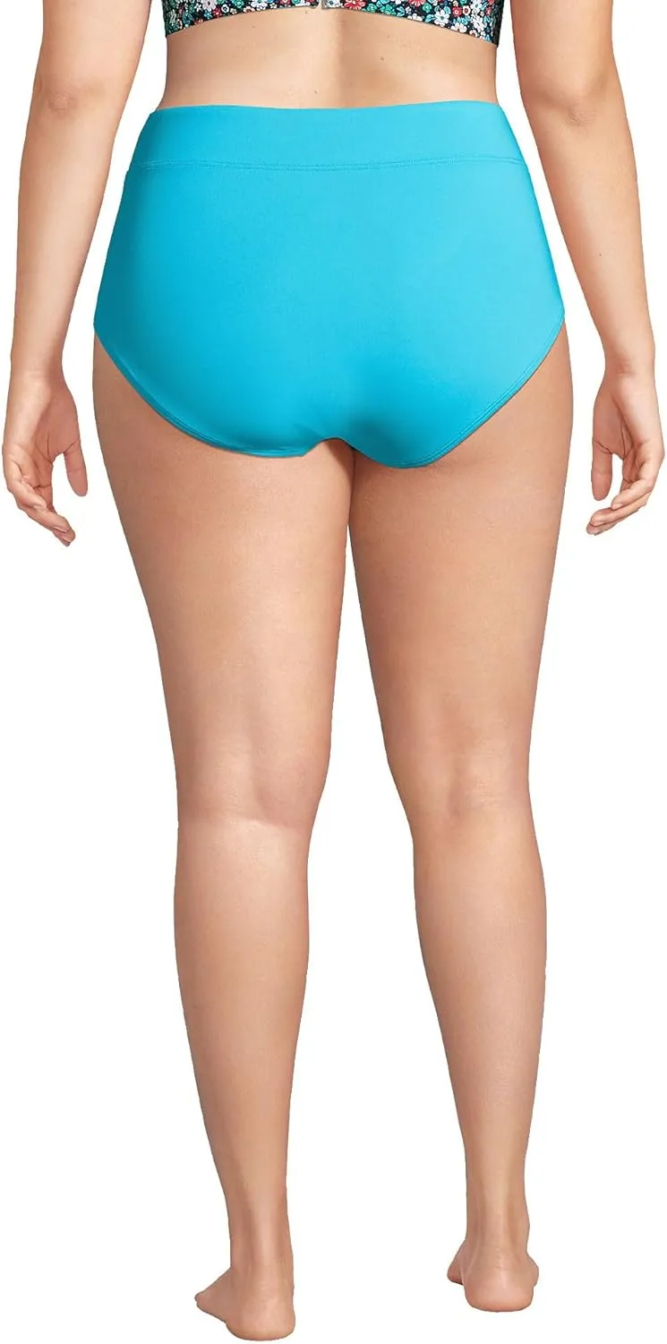Lands' End Women's Tummy Control High Waisted Bikini Bottoms