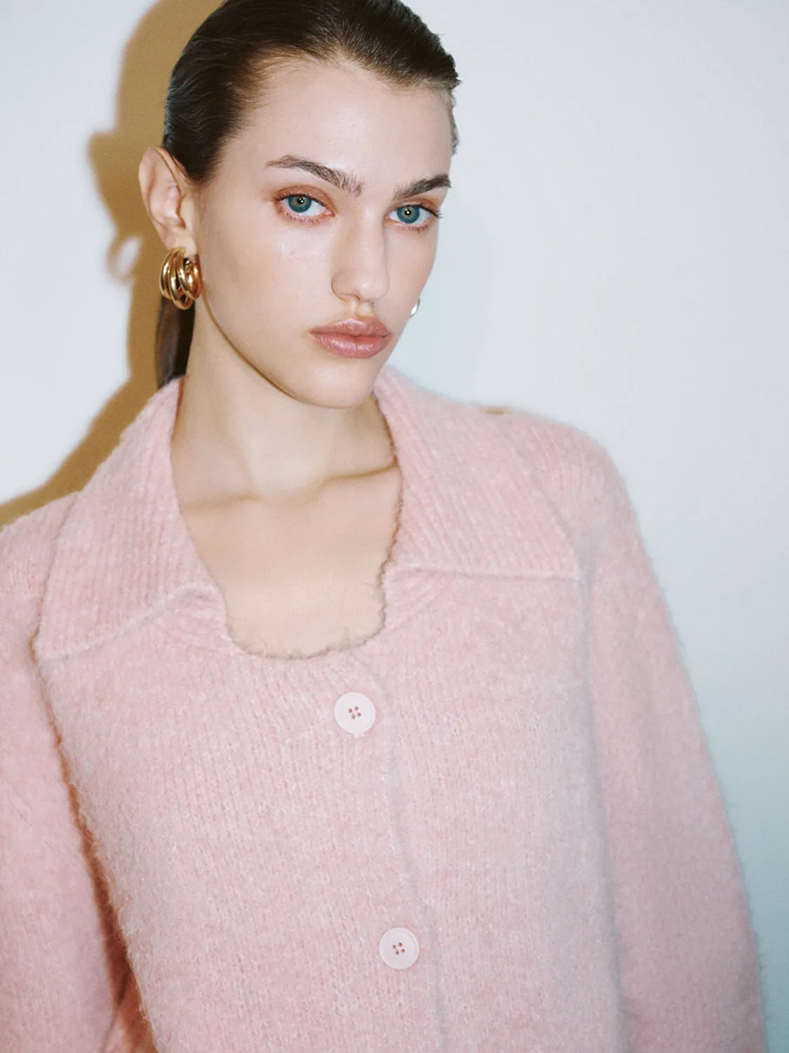Lapel Knitted Cardigans