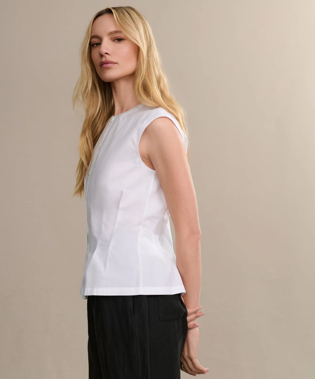 Flexible Knit Blend AntiStatic Material Lara Top