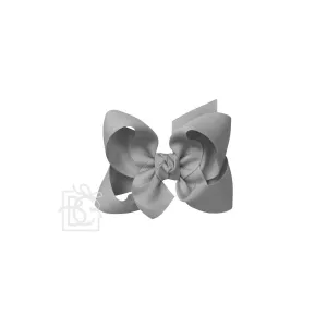 Large Bow on Clip, Grey