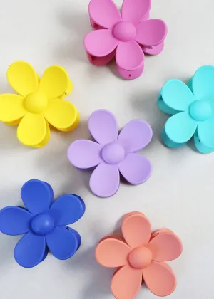 Large Colorful Flower Hair Clips