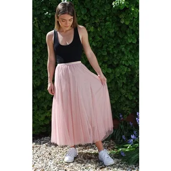 Last true angel Tulle layer skirt in soft pink