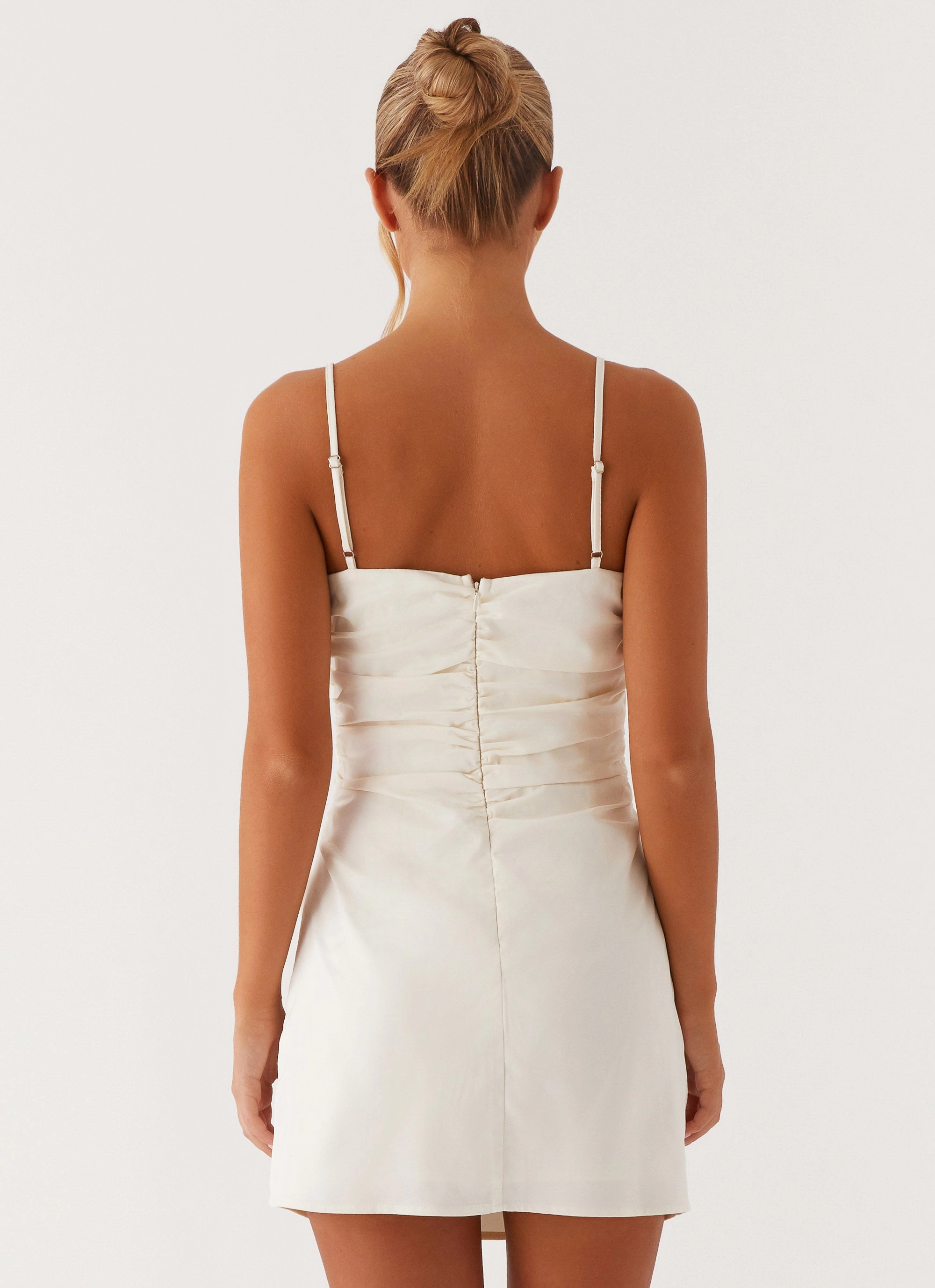 Layered Texture Last Summer Mini Dress - Ivory