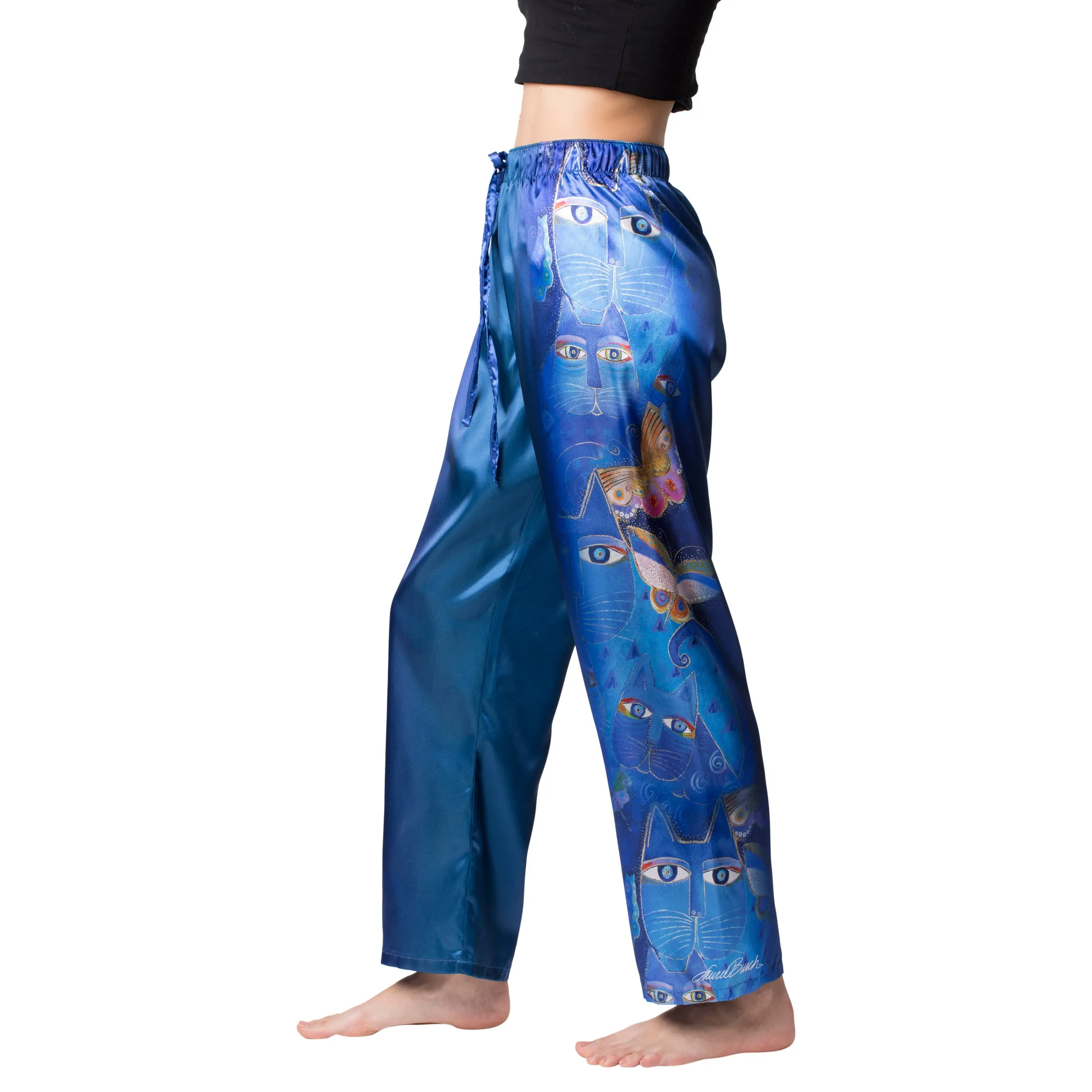 Laurel Burch ™ Indigo Cats Silky Lounging Pajamas - SALE - 25% OFF!