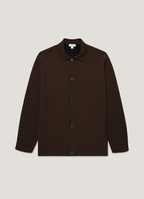Layer Friendly Men's Double Faced Jacket in Truffle long sleeved Men's Double Faced Jacket in Truffle