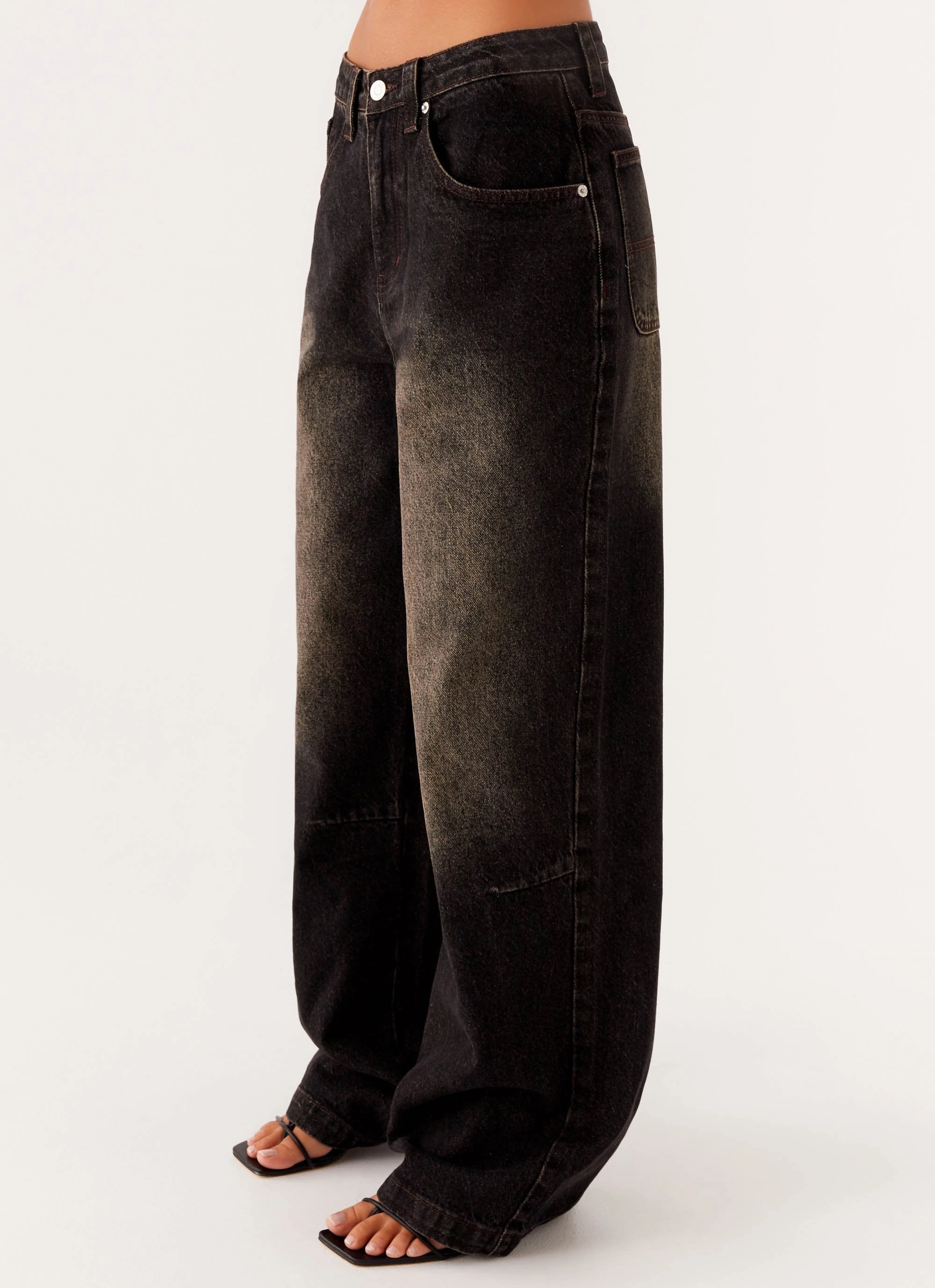 Pera Baggy Denim Jeans - Brown Wash ThermalRegulatingLining