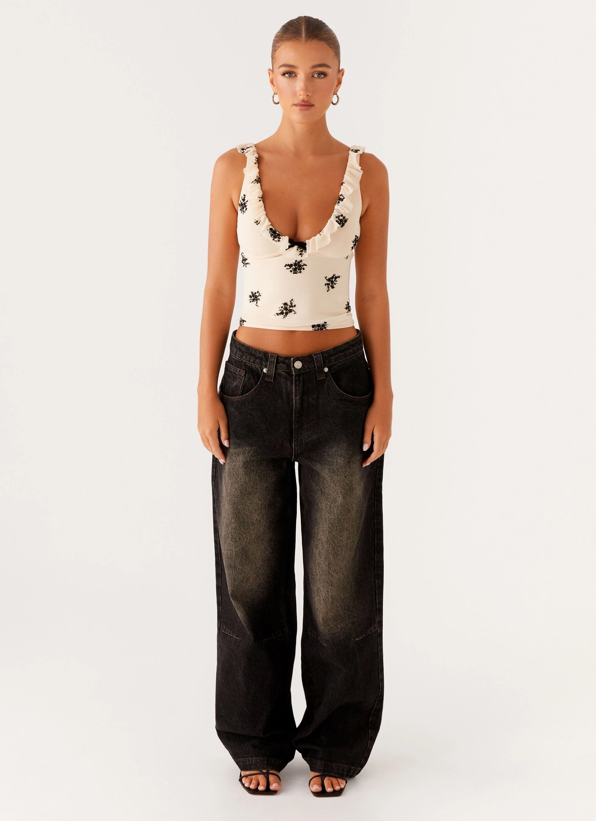 Pera Baggy Denim Jeans - Brown Wash Chic Appeal