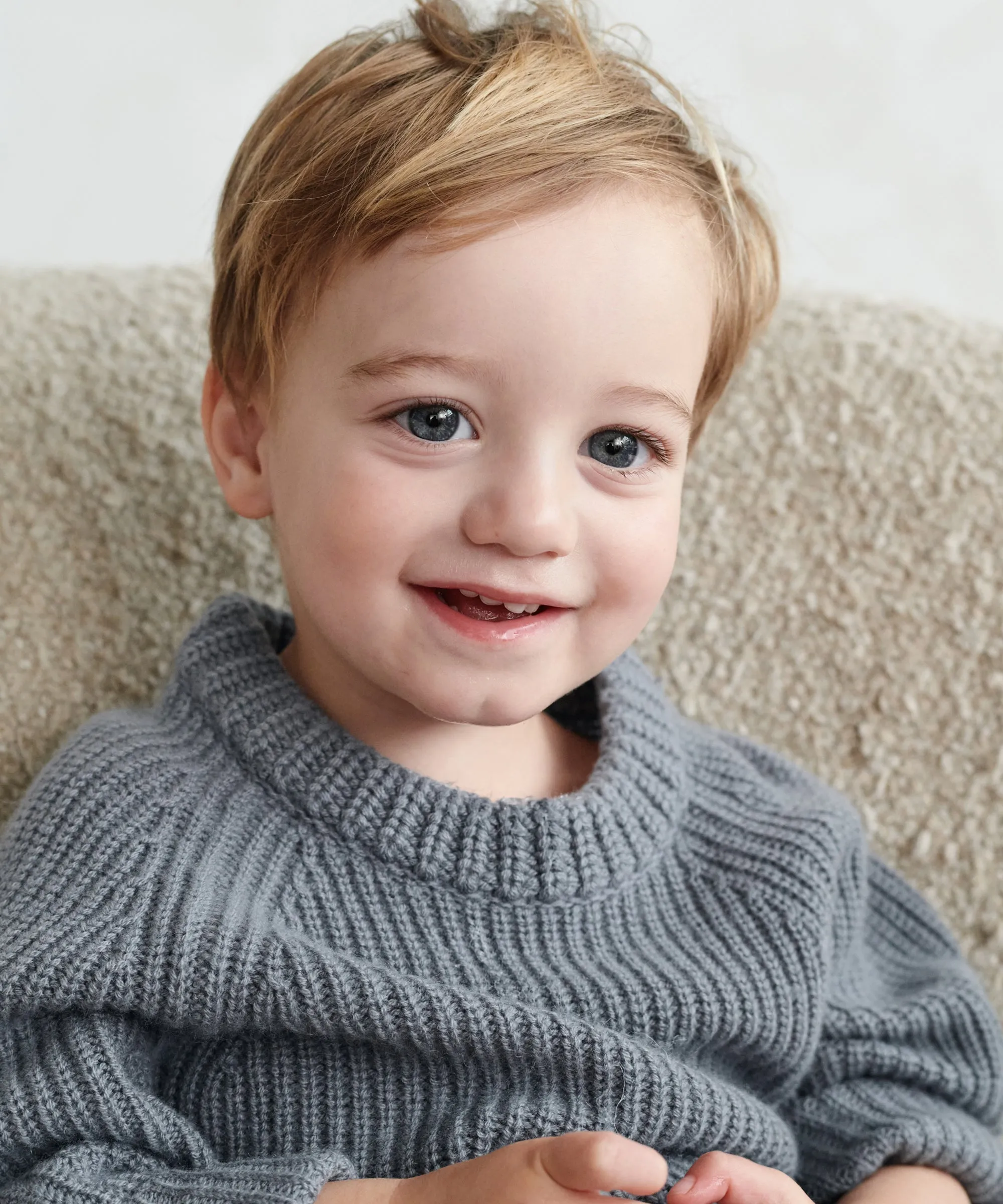 Kids' Fisherman Sweater HighDensity Knit Hidden Pocket